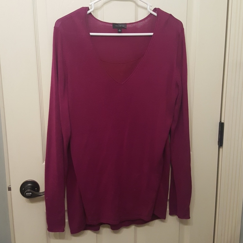 Magenta lightweight sweater.